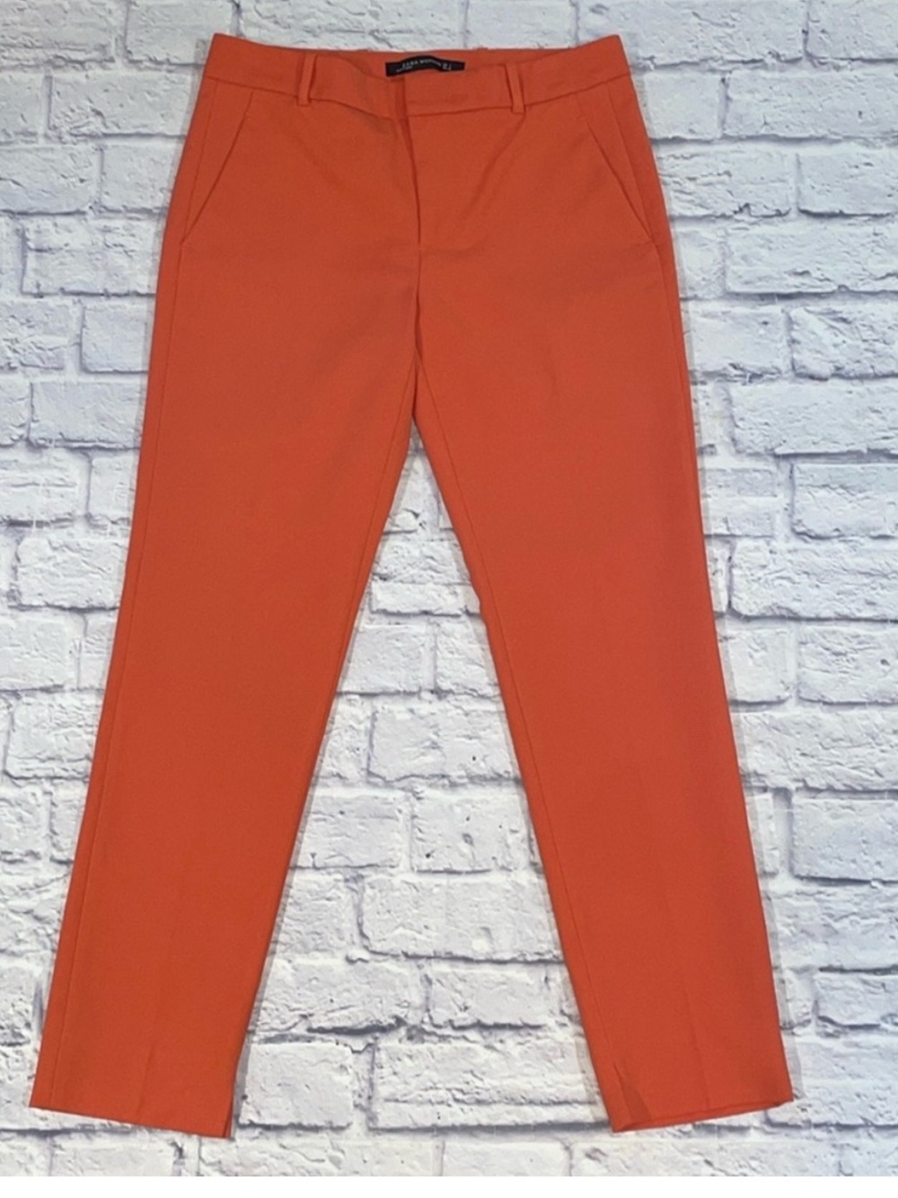 Zara Orange Tailored Women's Trousers Size S
